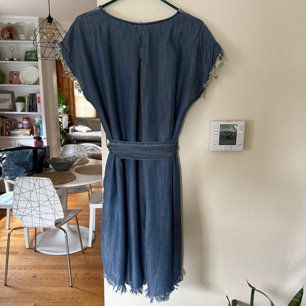 Easel Chambray Embroidered Dress - Picture 4 of 5